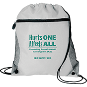 Sexual Assault Awareness Drawstring Pack